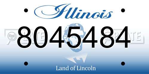 8045484 Illinois License Plate
