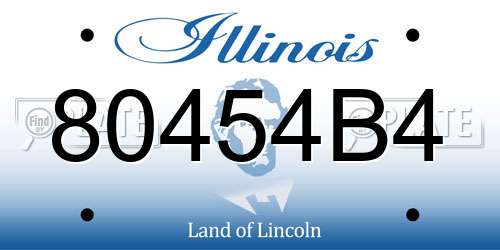 80454B4 Illinois License Plate