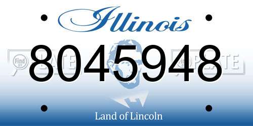 8045948 Illinois License Plate