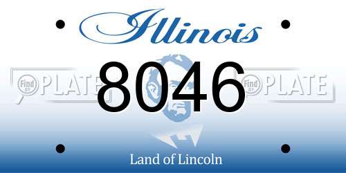 8046 Illinois License Plate
