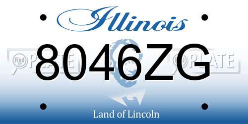 8046ZG Illinois License Plate