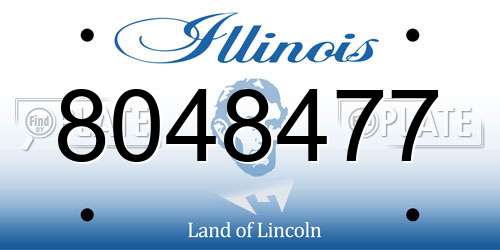 8048477 Illinois License Plate