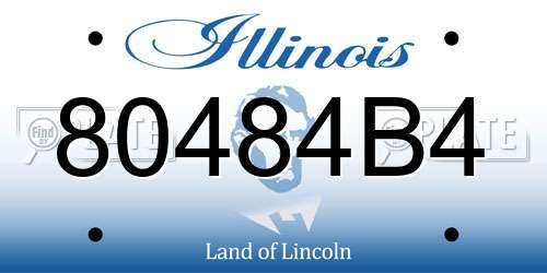 80484B4 Illinois License Plate