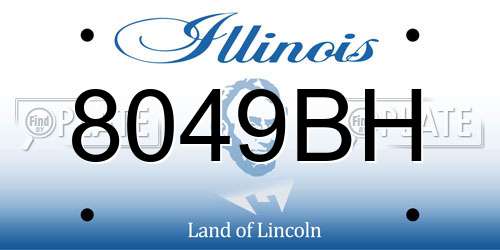 8049BH Illinois License Plate
