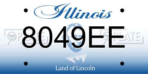 8049EE Illinois License Plate