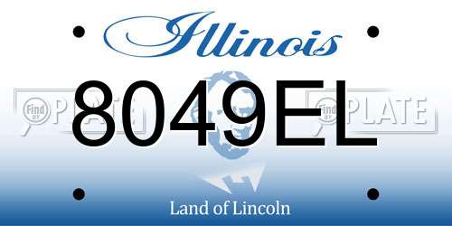 8049EL Illinois License Plate