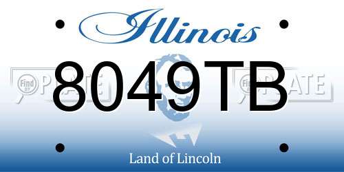 8049TB Illinois License Plate