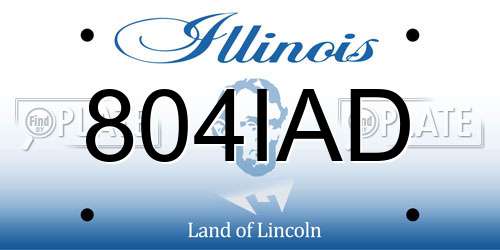 804IAD Illinois License Plate