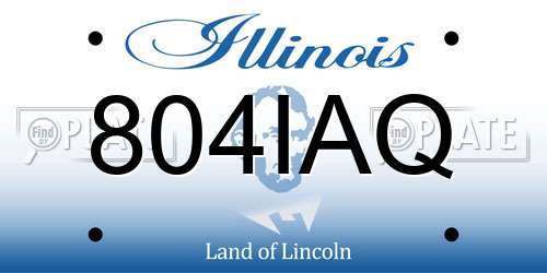 804IAQ Illinois License Plate