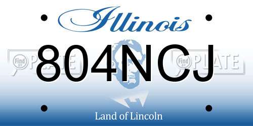 804NCJ Illinois License Plate
