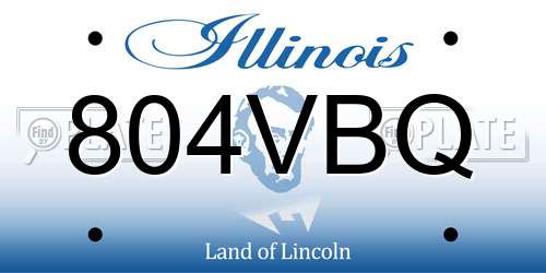 804VBQ Illinois License Plate