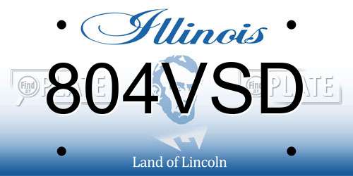 804VSD Illinois License Plate