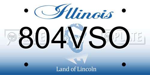 804VSO Illinois License Plate