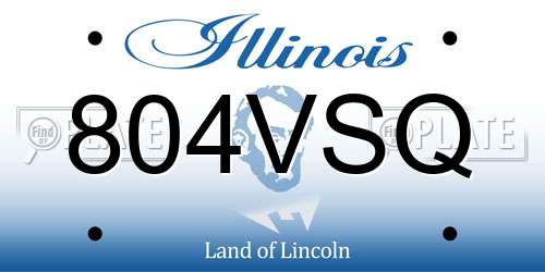 804VSQ Illinois License Plate