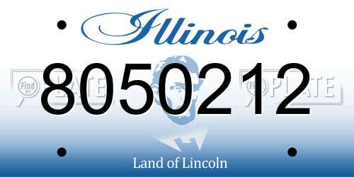 8050212 Illinois License Plate