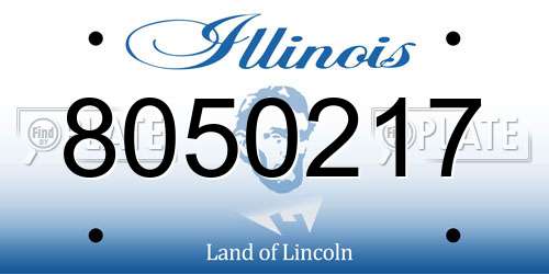 8050217 Illinois License Plate