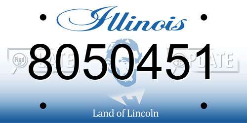 8050451 Illinois License Plate