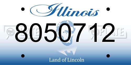 8050712 Illinois License Plate