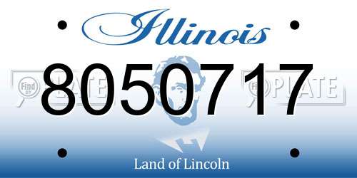 8050717 Illinois License Plate