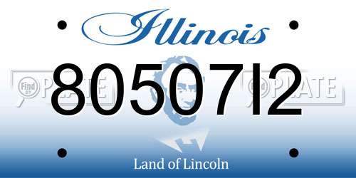 80507I2 Illinois License Plate