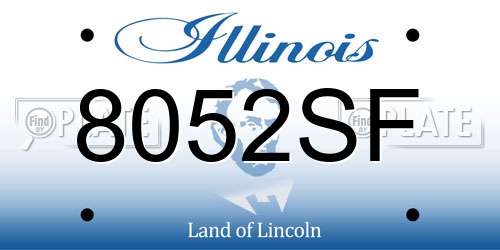 8052SF Illinois License Plate