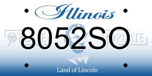 8052SO Illinois License Plate