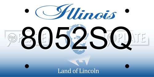 8052SQ Illinois License Plate
