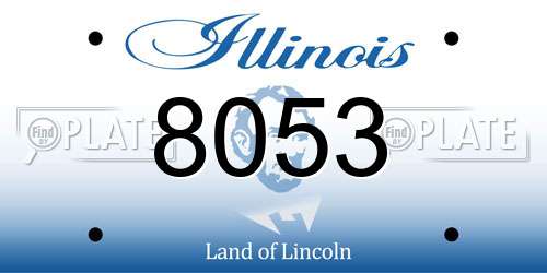 8053 Illinois License Plate