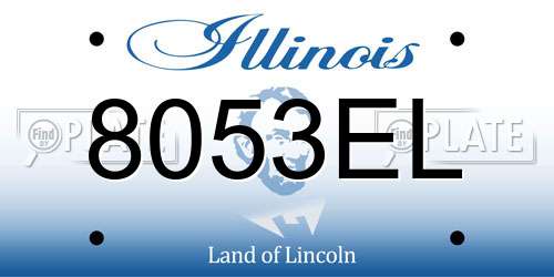 8053EL Illinois License Plate