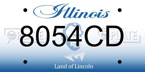8054CD Illinois License Plate