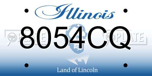 8054CQ Illinois License Plate