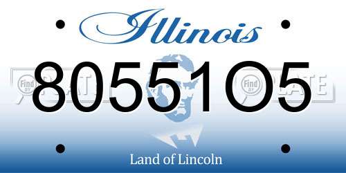 80551O5 Illinois License Plate