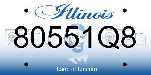 80551Q8 Illinois License Plate