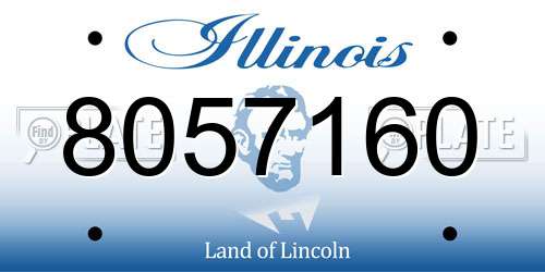 8057160 Illinois License Plate