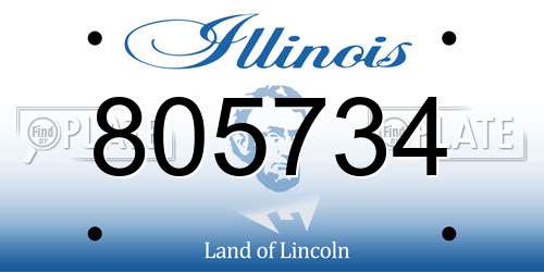 805734 Illinois License Plate