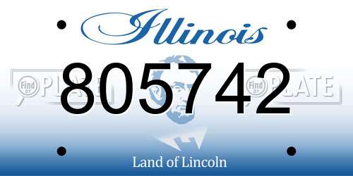 805742 Illinois License Plate