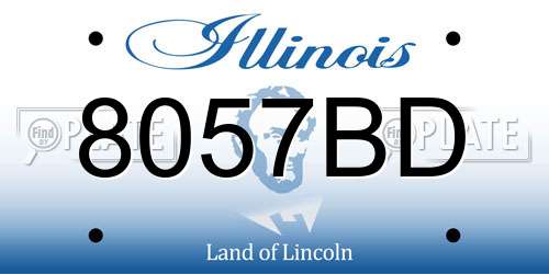 8057BD Illinois License Plate