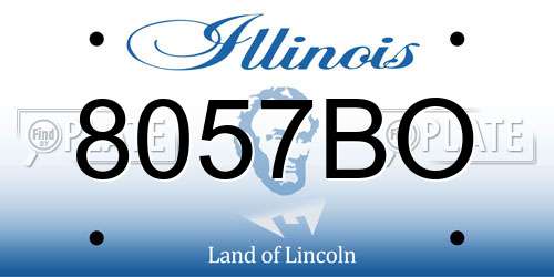 8057BO Illinois License Plate