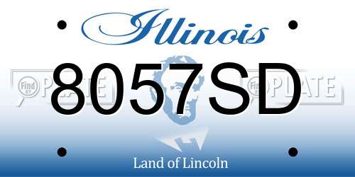 8057SD Illinois License Plate