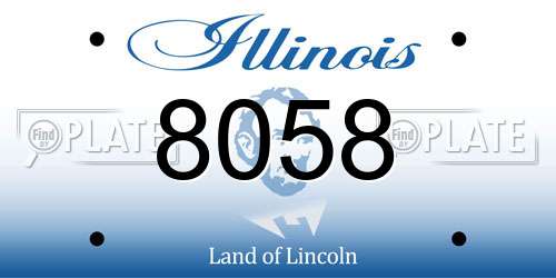8058 Illinois License Plate
