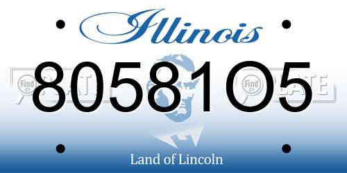 80581O5 Illinois License Plate