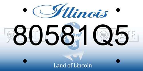 80581Q5 Illinois License Plate