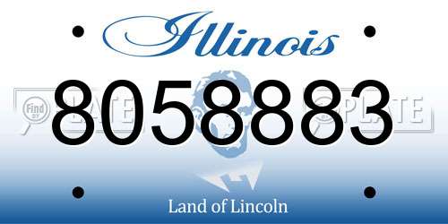 8058883 Illinois License Plate