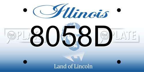 8058D Illinois License Plate