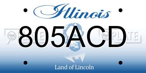 805ACD Illinois License Plate