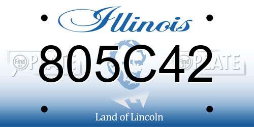 805C42 Illinois License Plate