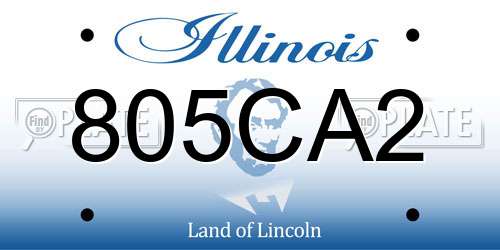 805CA2 Illinois License Plate