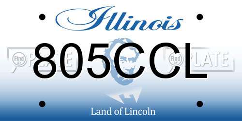 805CCL Illinois License Plate
