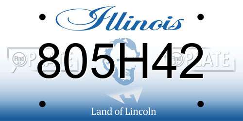805H42 Illinois License Plate