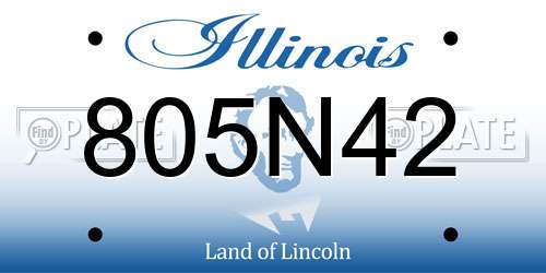 805N42 Illinois License Plate